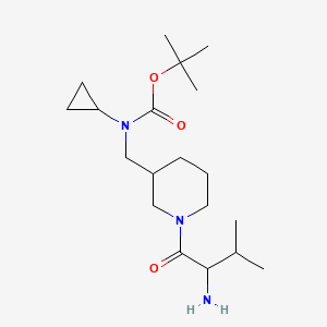 molecular formula C19H35N3O3 B14773450 tert-butyl N-[[1-(2-amino-3-methylbutanoyl)piperidin-3-yl]methyl]-N-cyclopropylcarbamate 