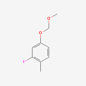 molecular formula C9H11IO2 B14773469 2-Iodo-4-(methoxymethoxy)-1-methylbenzene 