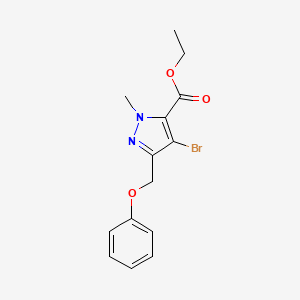 Ethyl 4-bromo-1-methyl-3-(phenoxymethyl)-1H-pyrazole-5-carboxylate