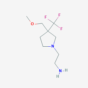 2-(3-(Methoxymethyl)-3-(trifluoromethyl)pyrrolidin-1-yl)ethan-1-amine