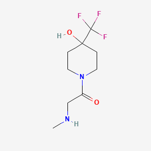 molecular formula C9H15F3N2O2 B1477349 1-(4-Hydroxy-4-(trifluoromethyl)piperidin-1-yl)-2-(methylamino)ethan-1-one CAS No. 1859566-75-8