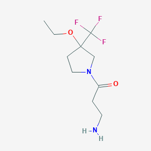 molecular formula C10H17F3N2O2 B1477351 3-氨基-1-(3-乙氧基-3-(三氟甲基)吡咯烷-1-基)丙-1-酮 CAS No. 2098043-01-5