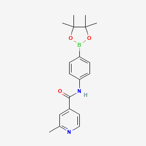 2-methyl-N-[4-(4,4,5,5-tetramethyl-1,3,2-dioxaborolan-2-yl)phenyl]pyridine-4-carboxamide