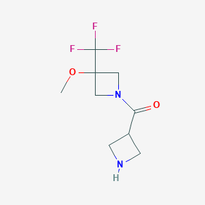molecular formula C9H13F3N2O2 B1477353 Azetidin-3-yl(3-methoxy-3-(trifluoromethyl)azetidin-1-yl)methanone CAS No. 2091716-94-6