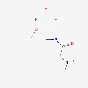 molecular formula C9H15F3N2O2 B1477354 1-(3-Ethoxy-3-(trifluoromethyl)azetidin-1-yl)-2-(methylamino)ethan-1-one CAS No. 2097952-04-8