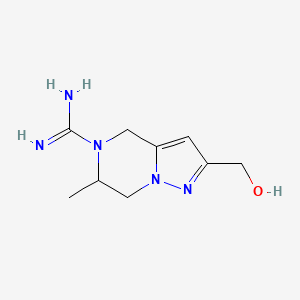molecular formula C9H15N5O B1477355 2-(hydroxymethyl)-6-methyl-6,7-dihydropyrazolo[1,5-a]pyrazine-5(4H)-carboximidamide CAS No. 2098043-39-9