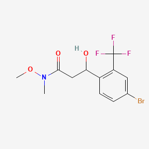 3-(4-Bromo-2-(trifluoromethyl)phenyl)-3-hydroxy-N-methoxy-N-methylpropanamide