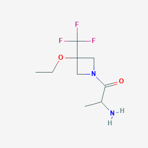 molecular formula C9H15F3N2O2 B1477356 2-Amino-1-(3-ethoxy-3-(trifluoromethyl)azetidin-1-yl)propan-1-one CAS No. 2097944-83-5