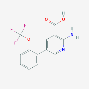 2-Amino-5-(2-(trifluoromethoxy)phenyl)nicotinic acid