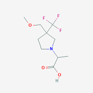 molecular formula C10H16F3NO3 B1477359 2-(3-(Methoxymethyl)-3-(trifluoromethyl)pyrrolidin-1-yl)propanoic acid CAS No. 2097945-96-3