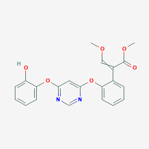 molecular formula C21H18N2O6 B14773593 Methyl 2-[2-[6-(2-hydroxyphenoxy)pyrimidin-4-yl]oxyphenyl]-3-methoxyprop-2-enoate 