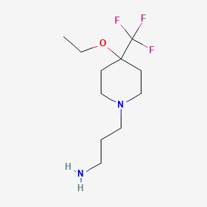 3-(4-Ethoxy-4-(trifluoromethyl)piperidin-1-yl)propan-1-amine
