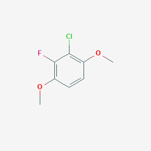 molecular formula C8H8ClFO2 B14773608 2-Chloro-3-fluoro-1,4-dimethoxybenzene 