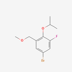 molecular formula C11H14BrFO2 B14773615 5-Bromo-1-fluoro-2-isopropoxy-3-(methoxymethyl)benzene 