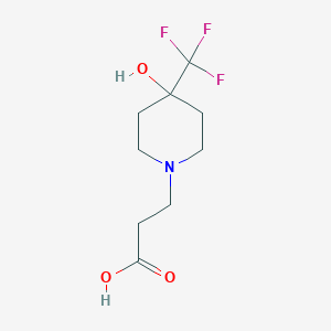 molecular formula C9H14F3NO3 B1477362 3-(4-Hydroxy-4-(trifluoromethyl)piperidin-1-yl)propanoic acid CAS No. 1870721-25-7
