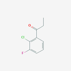 molecular formula C9H8ClFO B14773632 1-(2-Chloro-3-fluorophenyl)propan-1-one 