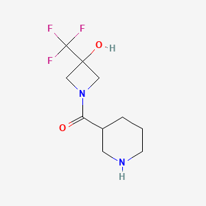 (3-Hydroxy-3-(trifluoromethyl)azetidin-1-yl)(piperidin-3-yl)methanone