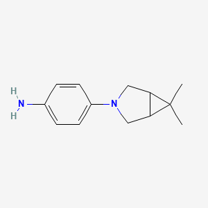 molecular formula C13H18N2 B14773651 4-(6,6-Dimethyl-3-azabicyclo[3.1.0]hexan-3-yl)aniline 