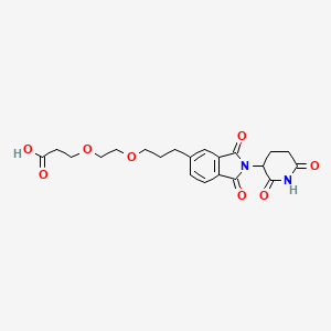 molecular formula C21H24N2O8 B14773654 Thalidomide-5'-C3-PEG2-acid 