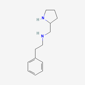 molecular formula C13H20N2 B14773664 2-phenyl-N-(pyrrolidin-2-ylmethyl)ethanamine 