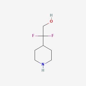 molecular formula C7H13F2NO B14773674 2,2-Difluoro-2-(4-piperidyl)ethanol 