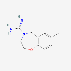 molecular formula C11H15N3O B1477368 7-methyl-2,3-dihydrobenzo[f][1,4]oxazepine-4(5H)-carboximidamide CAS No. 2098080-18-1