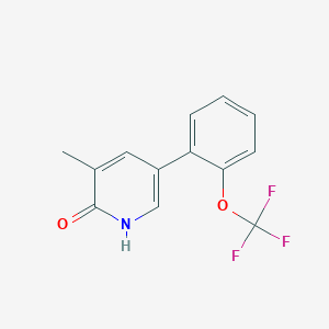 2-Hydroxy-3-methyl-5-(2-(trifluoromethoxy)phenyl)pyridine