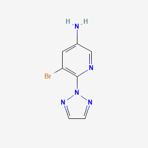 molecular formula C7H6BrN5 B14773686 5-Bromo-6-(2H-1,2,3-triazol-2-yl)pyridin-3-amine 