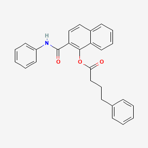 2-(Phenylcarbamoyl)naphthalen-1-yl 4-phenylbutanoate