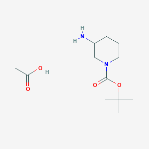 molecular formula C12H24N2O4 B14773715 Acetic acid;tert-butyl 3-aminopiperidine-1-carboxylate 