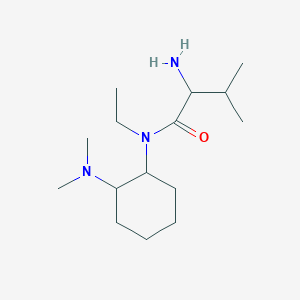 molecular formula C15H31N3O B14773726 2-Amino-N-((1S)-2-(dimethylamino)cyclohexyl)-N-ethyl-3-methylbutanamide 