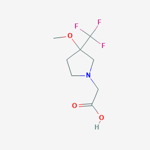 molecular formula C8H12F3NO3 B1477373 2-(3-Methoxy-3-(trifluoromethyl)pyrrolidin-1-yl)acetic acid CAS No. 2097999-54-5