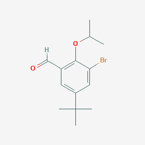 molecular formula C14H19BrO2 B14773739 3-Bromo-5-(t-butyl)-2-isopropoxybenZaldehyde 