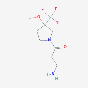 molecular formula C9H15F3N2O2 B1477374 3-Amino-1-(3-methoxy-3-(trifluoromethyl)pyrrolidin-1-yl)propan-1-one CAS No. 2097996-90-0