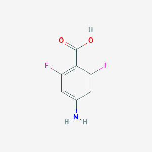 molecular formula C7H5FINO2 B14773743 4-Amino-2-fluoro-6-iodobenzoic acid 