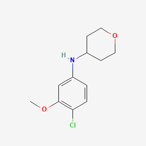 molecular formula C12H16ClNO2 B14773749 N-(4-Chloro-3-methoxyphenyl)tetrahydro-2H-pyran-4-amine 