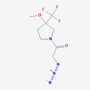 molecular formula C8H11F3N4O2 B1477375 2-Azido-1-(3-methoxy-3-(trifluoromethyl)pyrrolidin-1-yl)ethan-1-one CAS No. 2098012-61-2