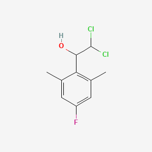 molecular formula C10H11Cl2FO B14773768 2,2-Dichloro-1-(4-fluoro-2,6-dimethylphenyl)ethanol 