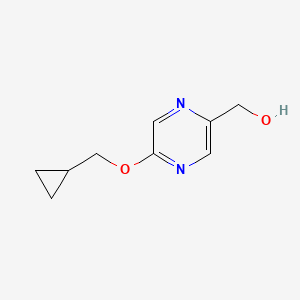 molecular formula C9H12N2O2 B14773774 (5-(Cyclopropylmethoxy)pyrazin-2-yl)methanol 