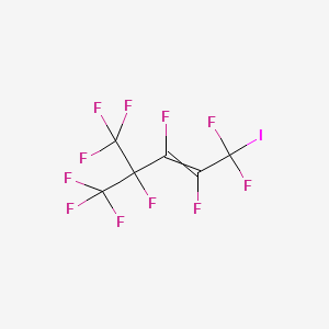 molecular formula C6F11I B14773787 1,1,2,3,4,5,5,5-Octafluoro-1-iodo-4-(trifluoromethyl)-2-pentene CAS No. 96288-51-6