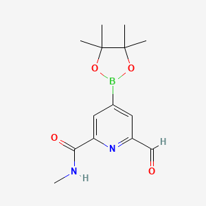 6-formyl-N-methyl-4-(4,4,5,5-tetramethyl-1,3,2-dioxaborolan-2-yl)pyridine-2-carboxamide