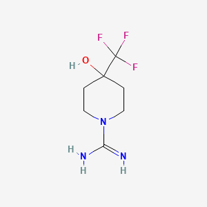 4-Hydroxy-4-(trifluoromethyl)piperidine-1-carboximidamide