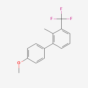 molecular formula C15H13F3O B14773796 4'-Methoxy-2-methyl-3-(trifluoromethyl)-1,1'-biphenyl 