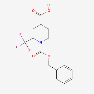 1-((Benzyloxy)carbonyl)-2-(trifluoromethyl)piperidine-4-carboxylic acid