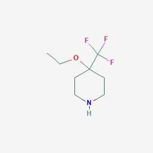 molecular formula C8H14F3NO B1477381 4-Ethoxy-4-(trifluoromethyl)piperidine CAS No. 2091217-85-3