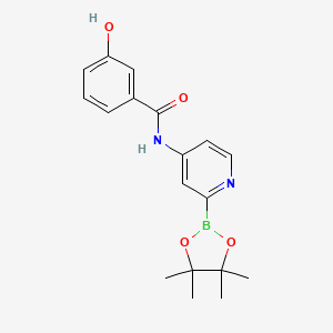 3-hydroxy-N-[2-(4,4,5,5-tetramethyl-1,3,2-dioxaborolan-2-yl)pyridin-4-yl]benzamide