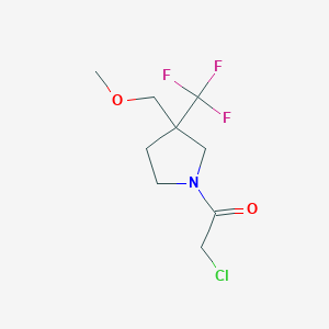 molecular formula C9H13ClF3NO2 B1477382 2-Chloro-1-(3-(methoxymethyl)-3-(trifluoromethyl)pyrrolidin-1-yl)ethan-1-one CAS No. 2098119-18-5