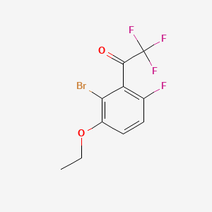 molecular formula C10H7BrF4O2 B14773833 1-(2-Bromo-3-ethoxy-6-fluorophenyl)-2,2,2-trifluoroethanone 