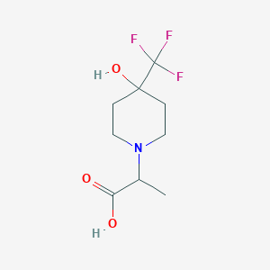 molecular formula C9H14F3NO3 B1477385 2-(4-Hydroxy-4-(trifluoromethyl)piperidin-1-yl)propanoic acid CAS No. 1850054-65-7