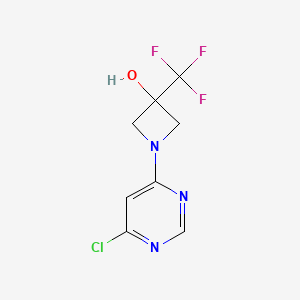 molecular formula C8H7ClF3N3O B1477387 1-(6-Chloropyrimidin-4-yl)-3-(trifluoromethyl)azetidin-3-ol CAS No. 2092564-03-7